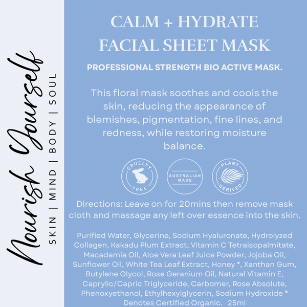 Calm + Hydrate Facial Sheet Mask