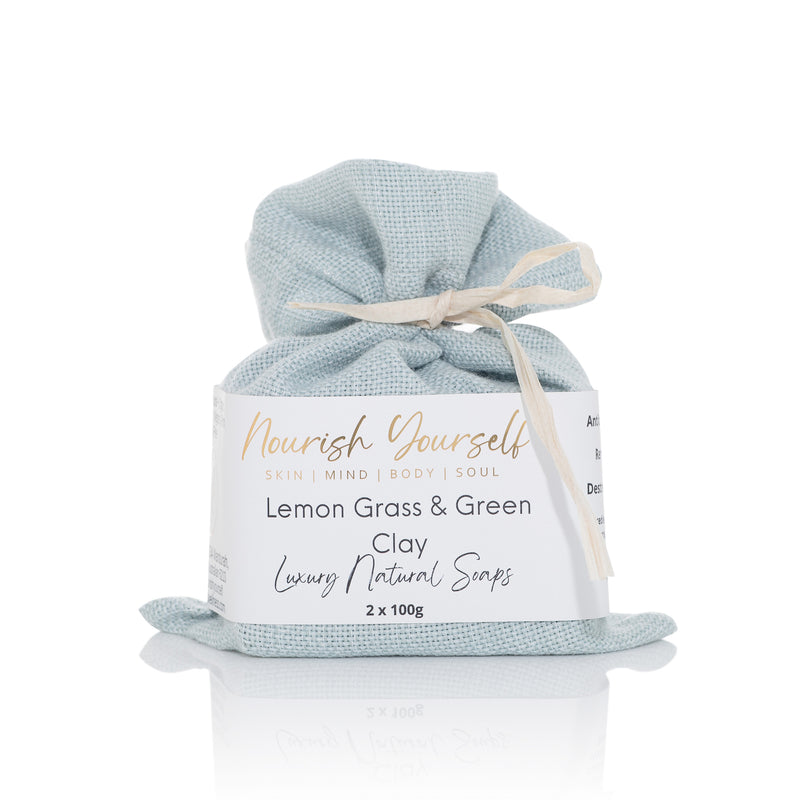 LUSTRE Natural Soap Set - Lemon Grass and Green Clay