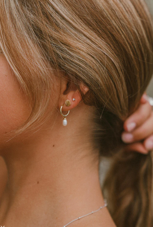 Pearl Hoop Earring